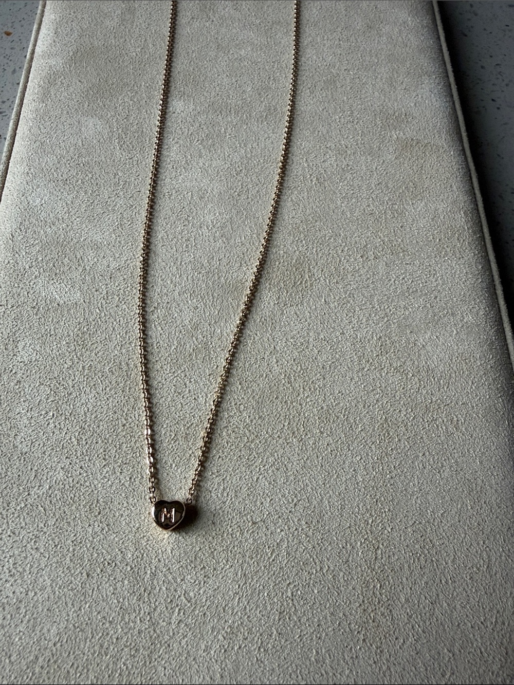 M Heart Initial Pendant Necklace in Gold - Women's Jewelry 18”